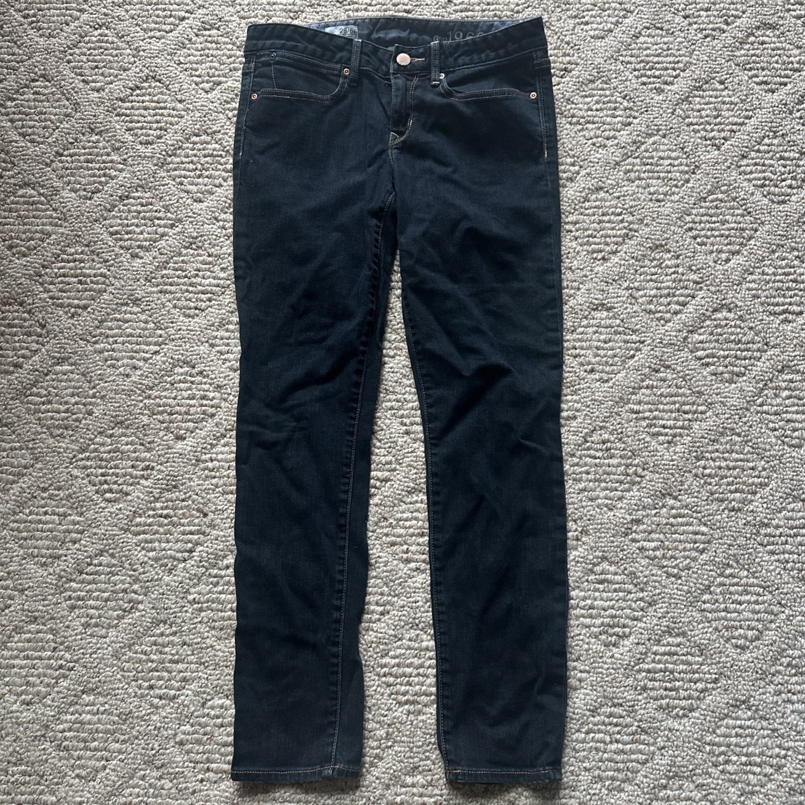 Womens Gap 1969 Always Skinny Dark Wash Denim Blue 28/6 A - 28" Inseam Euc